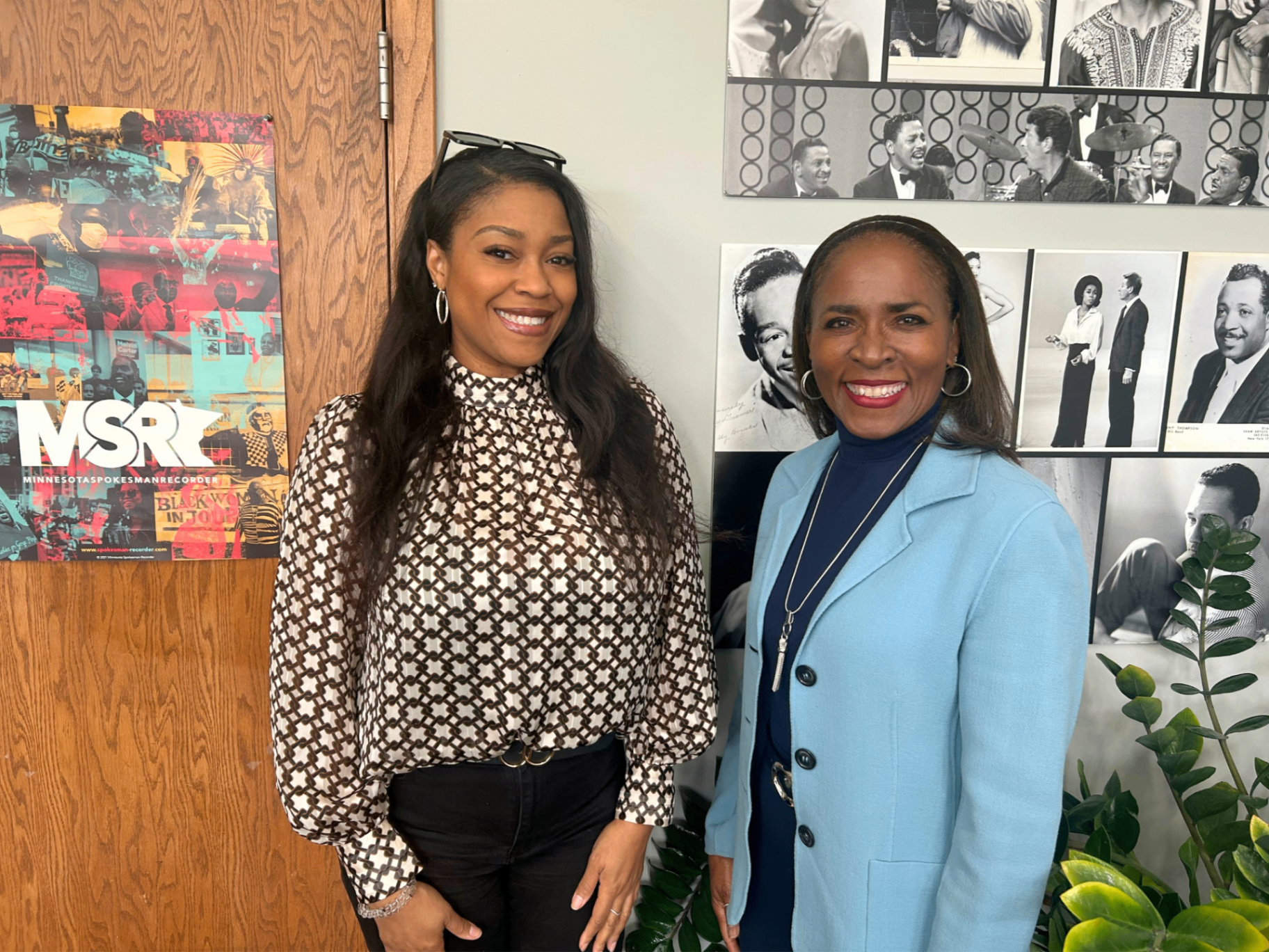 Aquilla Robinson with Debra Hurston, Executive Director of ABEP, at the Minnesota Spokesman-Recorder